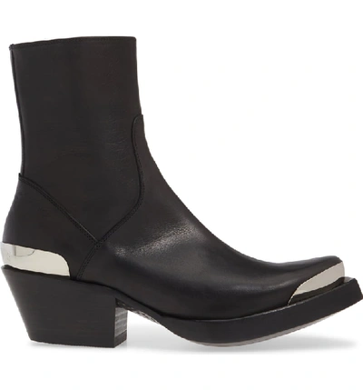 Shop Vetements Cowboy Boot In Black