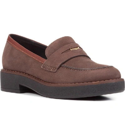 Geox Adrya Loafer In Chestnut/ Brown Nubuck Leather | ModeSens