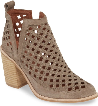 Shop Jeffrey Campbell Kamet Bootie In Taupe Suede