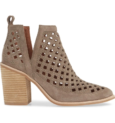 Shop Jeffrey Campbell Kamet Bootie In Taupe Suede