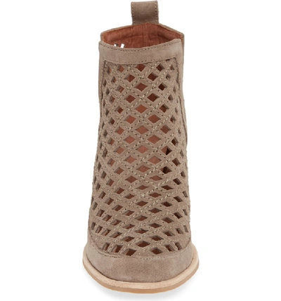 Shop Jeffrey Campbell Kamet Bootie In Taupe Suede