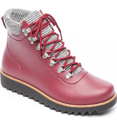 Bernardo Winnie Lace up Rubber Rain Boots In Bordeaux ModeSens