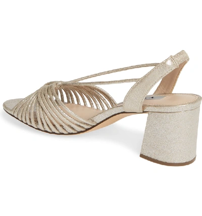 Shop Nina Nadelyn Strappy Sandal In Silver Faux Leather