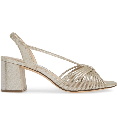 Shop Nina Nadelyn Strappy Sandal In Silver Faux Leather