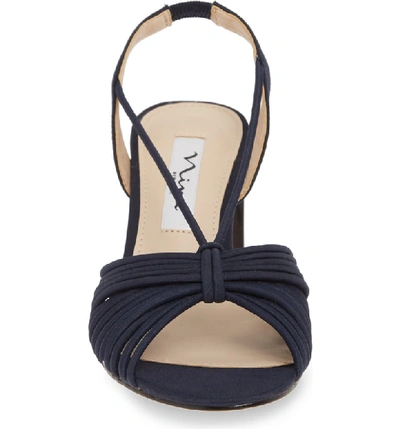 Shop Nina Nadelyn Strappy Sandal In Navy Fabric