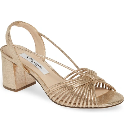 Shop Nina Nadelyn Strappy Sandal In Taupe Faux Leather