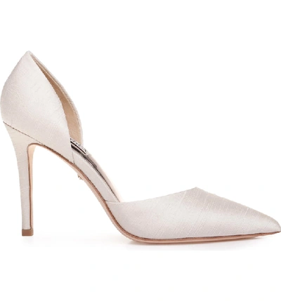 Shop Badgley Mischka Lola D'orsay Pump In Ivory Fabric