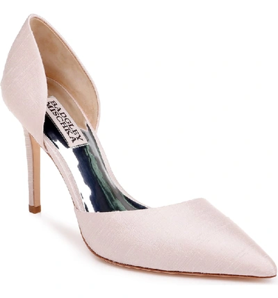 Shop Badgley Mischka Lola D'orsay Pump In Pink Fabric