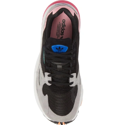 Shop Adidas Originals Falcon Sneaker In Black/ Black/ Light Granite