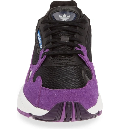Shop Adidas Originals Falcon Sneaker In White/ White/ Active Purple