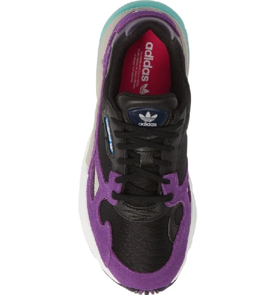 Shop Adidas Originals Falcon Sneaker In White/ White/ Active Purple