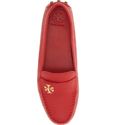 Shop Tory Burch Kira Driving Loafer In Ruby Red