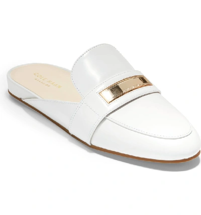 Cole Haan Aria Mule In Optic White Leather ModeSens