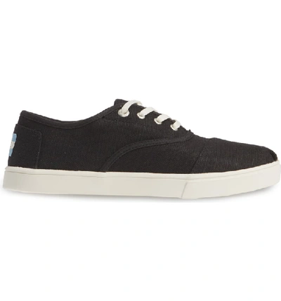 Shop Toms Cordones Oxford Sneaker In Black Heritage Canvas