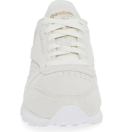 Shop Reebok Classic Leather Sneaker In White/ Chalk/ Sleek Metallic
