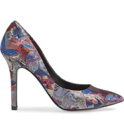 Shop Charles By Charles David Maxx Pointy Toe Pump In Deep Navy Butterfly Fabric