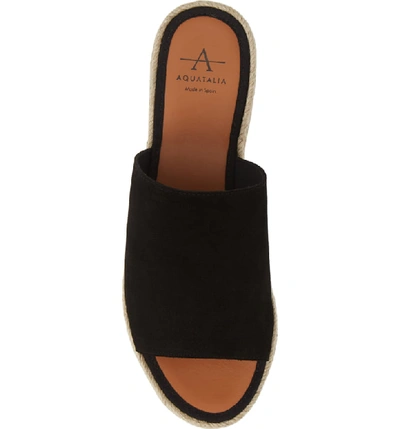 Shop Aquatalia Whitney Espadrille Platform Sandal In Black