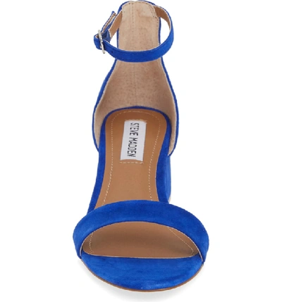 Shop Steve Madden Irenee Ankle Strap Sandal In Royal Blue Suede