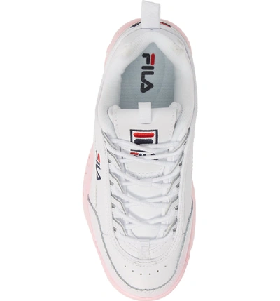 Shop Fila Disruptor Ii Premium Fade Sneaker In White/ Chalk Pink/ White