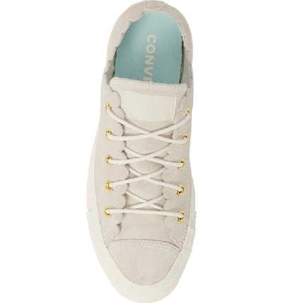 Shop Converse Chuck Taylor All Star Scallop Low Top Leather Sneaker In Egret/ Gold/ Egret