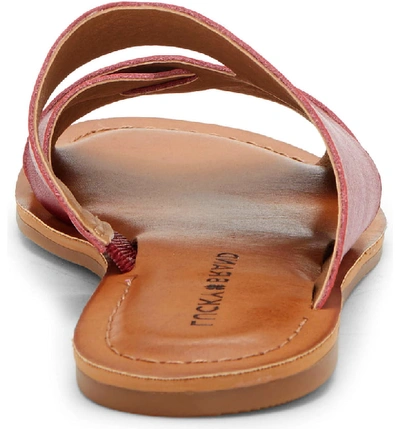 Shop Lucky Brand Leelan Slide Sandal In Garnet Leather