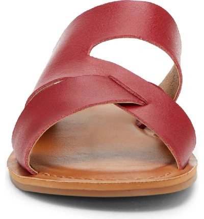 Shop Lucky Brand Leelan Slide Sandal In Garnet Leather