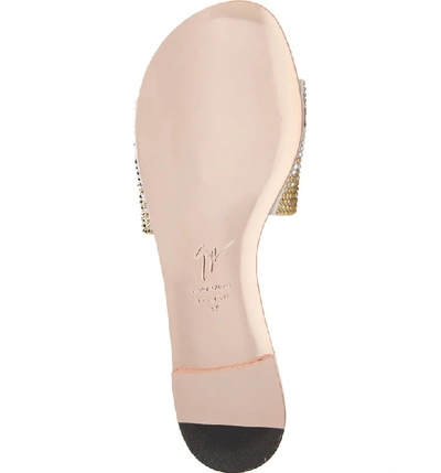 Shop Giuseppe Zanotti Crystal Embellished Slide Sandal In Rose Ombre