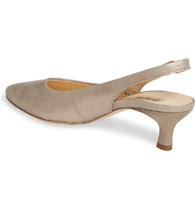 Shop Paul Green Asia Metallic Slingback Pump In Champagne Metallic Suede