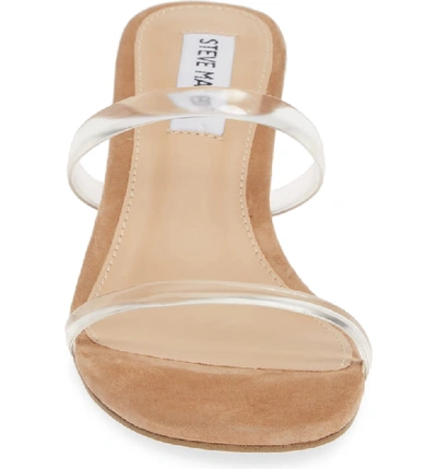 Shop Steve Madden Issy Block Heel Slide Sandal In Clear