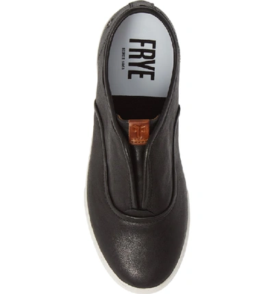 Shop Frye Maya Slip-on Sneaker In Black Leather
