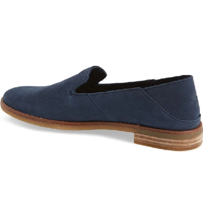 Shop Sperry Seaport Levy Flat In Navy Leather