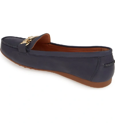 Shop Kate Spade Carson Loafer In Navy Leather