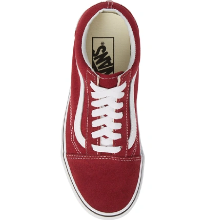 Shop Vans Old Skool Sneaker In Rumba Red/ True White