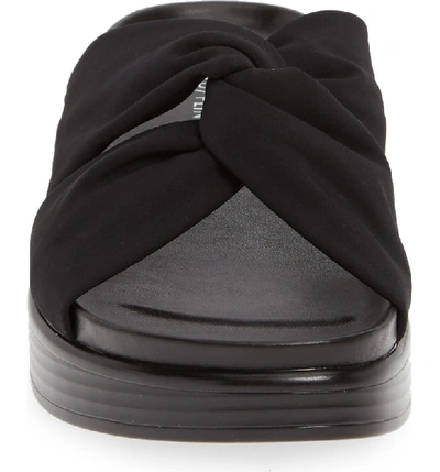 Shop Donald Pliner Freea Slide Sandal In Black Fabric