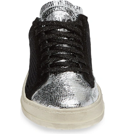 Shop P448 John Sneaker In Black Multi Glitter/ Silver
