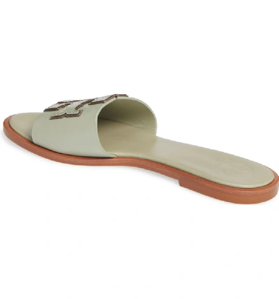 Shop Tory Burch Ines Slide Sandal In Garden Sage / Silver