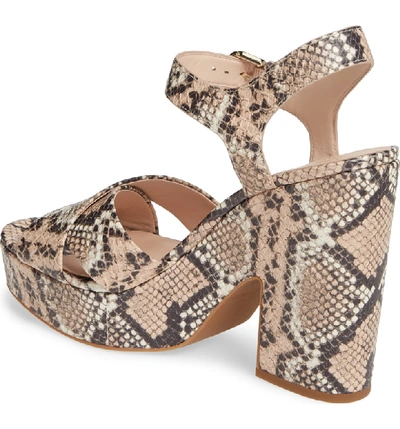 Shop Kate Spade Grace Platform Sandal In Pale Vellum Multi Print