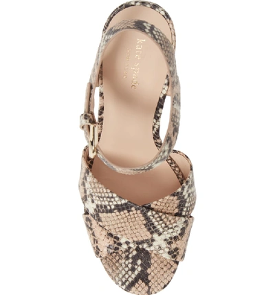 Shop Kate Spade Grace Platform Sandal In Pale Vellum Multi Print