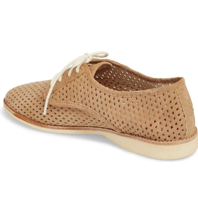 Shop Rollie Punch Perforated Derby In Taupe