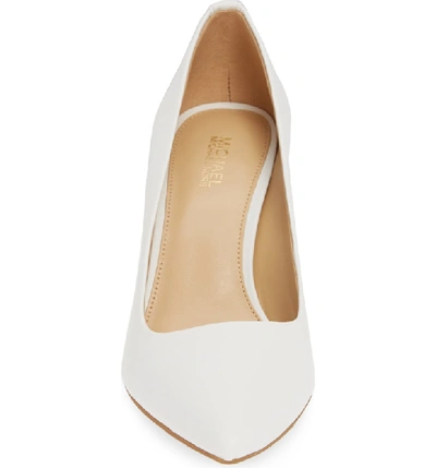 Shop Michael Michael Kors Dorothy Flex Pump In Optic White Vachetta Leather