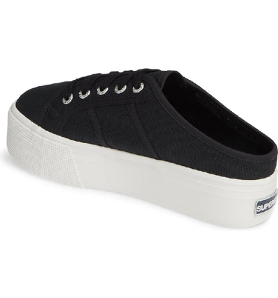 Shop Superga 2284 Cotw Sneaker Mule In Black / White