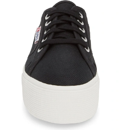 Shop Superga 2284 Cotw Sneaker Mule In Black / White