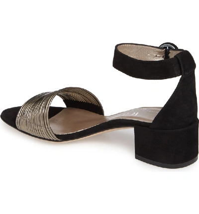 Shop Agl Attilio Giusti Leombruni Ankle Strap Sandal In Black Suede