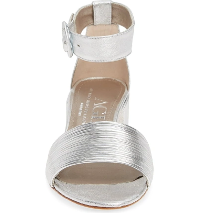 Shop Agl Attilio Giusti Leombruni Ankle Strap Sandal In Silver