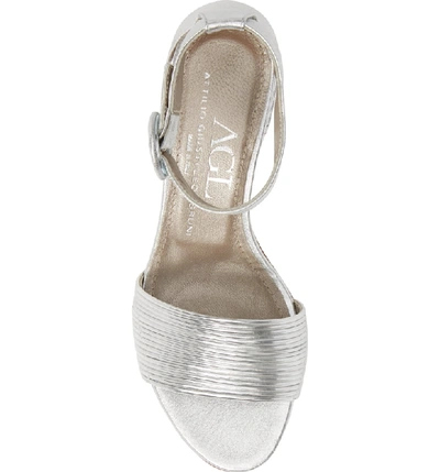 Shop Agl Attilio Giusti Leombruni Ankle Strap Sandal In Silver