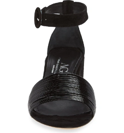 Shop Agl Attilio Giusti Leombruni Ankle Strap Sandal In Black Patent
