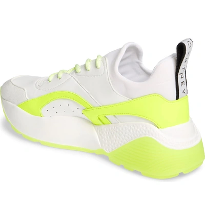 Shop Stella Mccartney Eclypse Sneaker In White/ Yellow