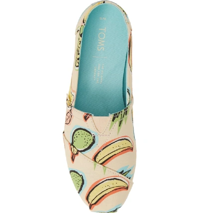 Shop Toms Alpargata Slip-on In Coral Pink Fruit Fabric