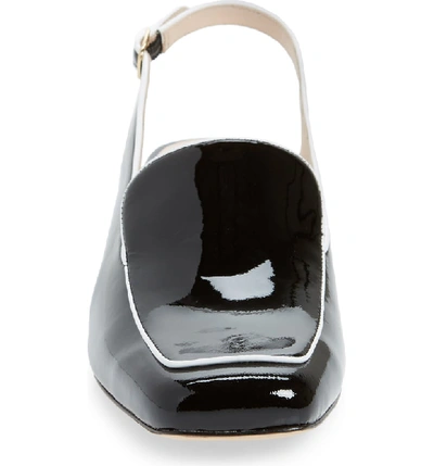 Shop Kate Spade Sahiba Slingback Loafer In Black/ White