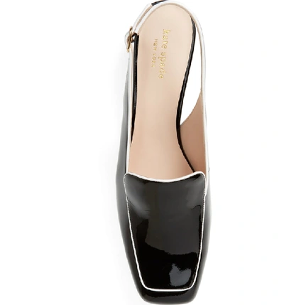 Shop Kate Spade Sahiba Slingback Loafer In Black/ White